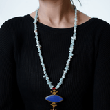 blue agate pendant