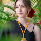 Yellow & Gold traditional style necklace ( Alya Collection)