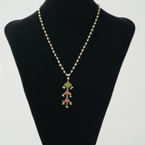Dainty silver neckpiece paired with pearls and kemp stones