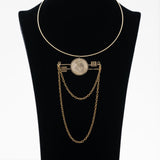 Artistic neckpiece handcrafted with coin