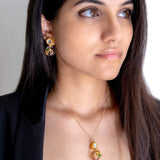 Citrine Stone and Kundan neckpiece