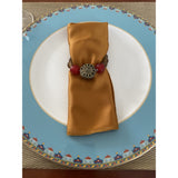 Krobo Recycled Glass Beads With African Brass (Napkin Holder)