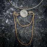 Artistic neckpiece handcrafted with coin