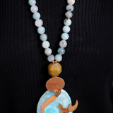 beautiful aqua color agate pendant