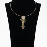 Unique Cutwork and coin necklace