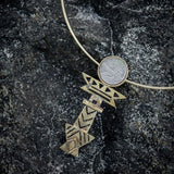 Unique Cutwork and coin necklace