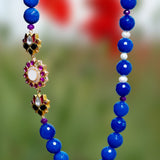 Royal blue agate beans