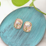 Murano Italian earrings with mother of pearl embellishment