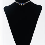 Beautiful dainty neckpiece handcrafted with silver, pearls, kemp stones, and kundan
