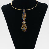 Hasli style neckpiece with blue semi-precious stone s