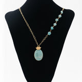 A beautiful Amazonite stone pendant chain