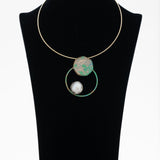 Abstract Coin and pearl necklace ( Coin Collection )