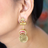 Crescent fusion earrings- Fiza collection
