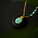 A beautiful Amazonite stone pendant chain
