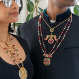 Unique handcrafted South Indian style pendant neckpiece