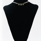 Beautiful dainty neckpiece handcrafted with silver, pearls, kemp stones, and kundan