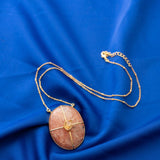 Cherry Quartz and Yellow Citrine Stone Pendant Chain ( Tiana Collection)
