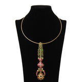 Beautiful Green and Pink Rajwada Style Hasli