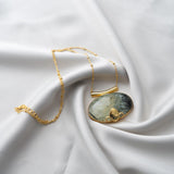 Prehnite Stone Pendant Chain ( Tiana Collection )