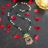 Handcrafted Temple pendant paired with duldul beads