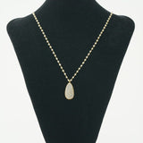 Dainty neckpiece handcrafted with pearls, silver, and laced agate stone
