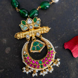 Handcrafted Temple pendant paired with duldul beads