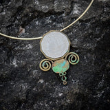 Unique neckpiece handcrafted with Coin