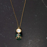 Green Agate and Kundan Neckpiece