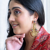 Pretty parrots statement earrings