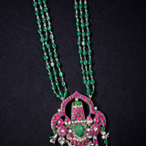 Statement necklace with a unique kemp stones studded pendant