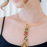 Stunning multi-colored Hasli necklace