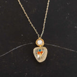 Citrine Stone and Kundan pendant neckpiece