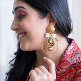 Moon crescent statement earrings