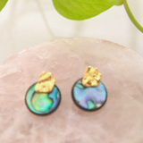 Abalone Lumina Circles Drop Earrings
