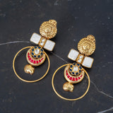 Moon crescent statement earrings