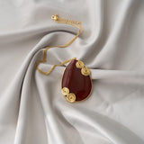 Red Onyx Pendant Chain