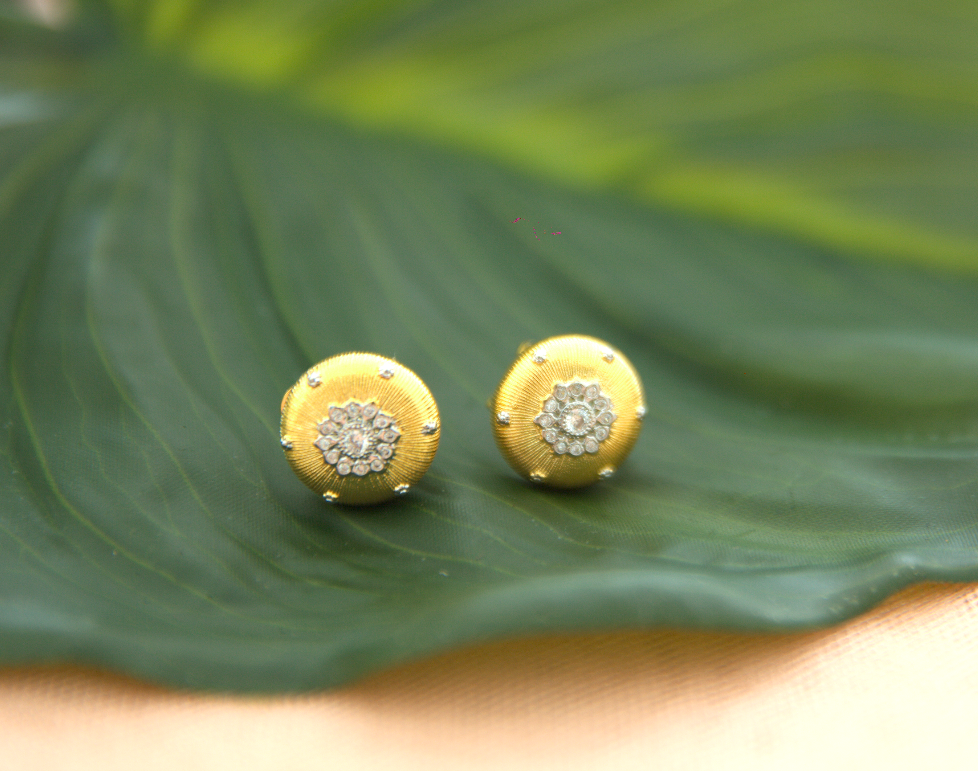 Gold and Silver Spanish matt finished studs