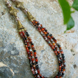Shaded crystal beads necklace