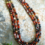 Shaded crystal beads necklace