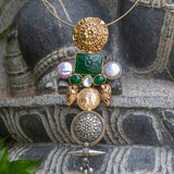 An artistically handcrafted statement necklace