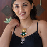 An artistically handcrafted statement necklace