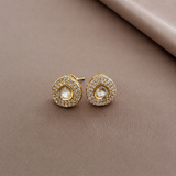 Radiant square with flower Pendant set