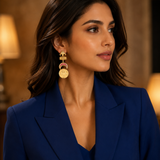 Crescent majestic fusion earrings - Fiza collection