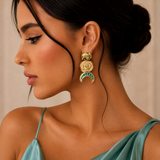 Elegant floral fusion earrings - Fiza collection