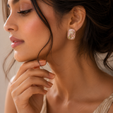 Murano Italian earrings with mother of pearl embellishment