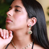 Classic moozanite polki Pendant set