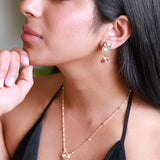 Kundan jhumki Pendant set