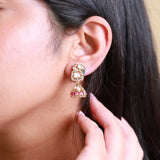 Kundan jhumki Pendant set