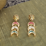 Lion tricolor fusion earrings- Fiza collection