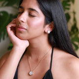 Moozanite polki stone  pendant set